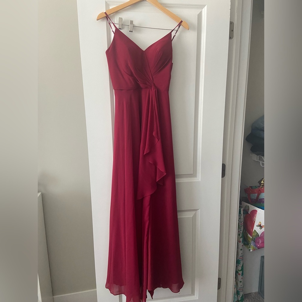 JJ’s House Crimson Red Bridesmaid Dress
